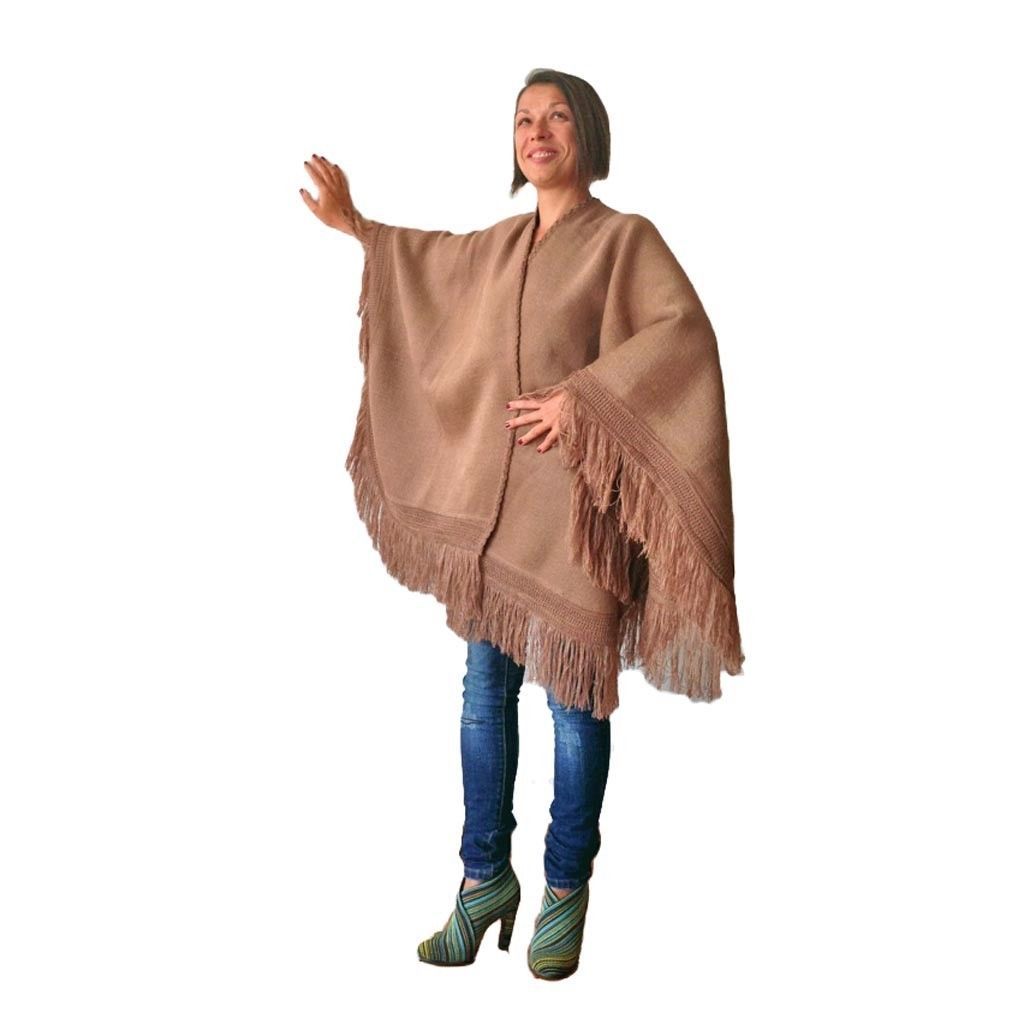 Cape Wrap Solid Alpaca Poncho